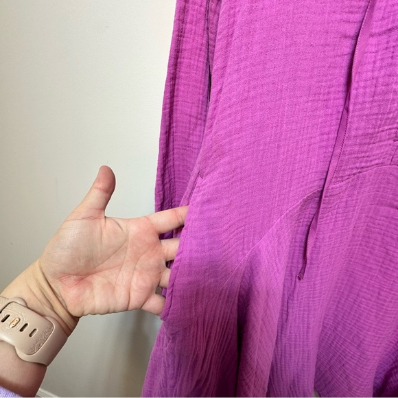 Magaschoni 100% Organic Cotton Gauze Dress NWT Rosebud - Picture 4 of 8